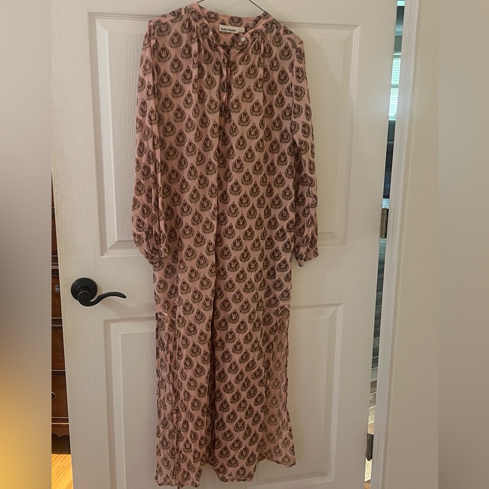 Roller Rabbit Pink Patterned Bishop Sleeve Dress